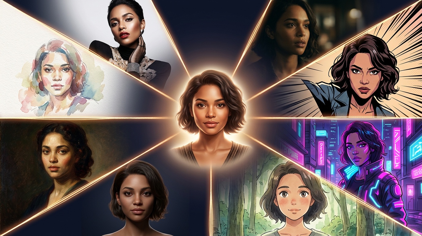 Visual DNA: one source, many consistent outputs across styles and models