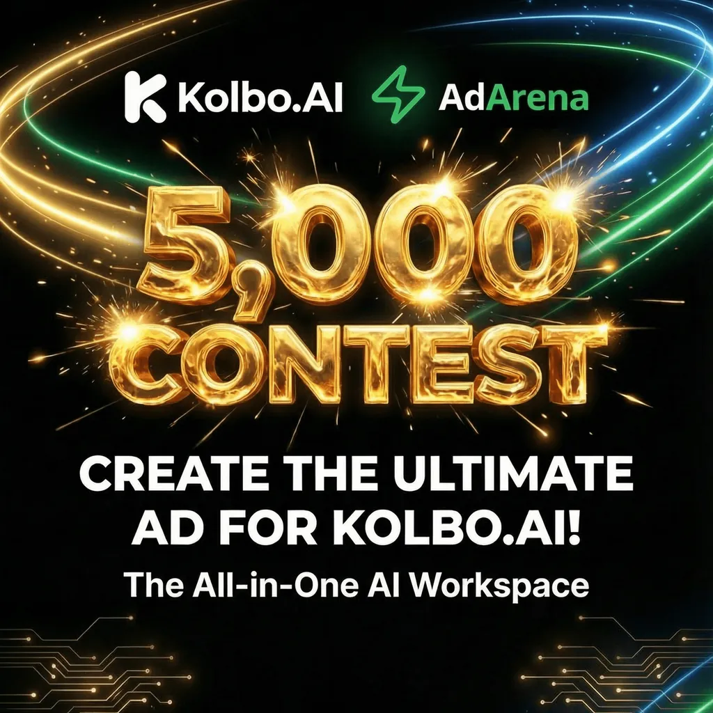 Kolbo.AI AdArena $5,000 creative ad contest announcement